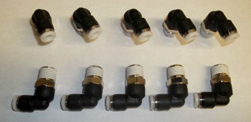 10 pcs. 1/4&#034; tube fittings, Male Elbow, Pneumatic fittings