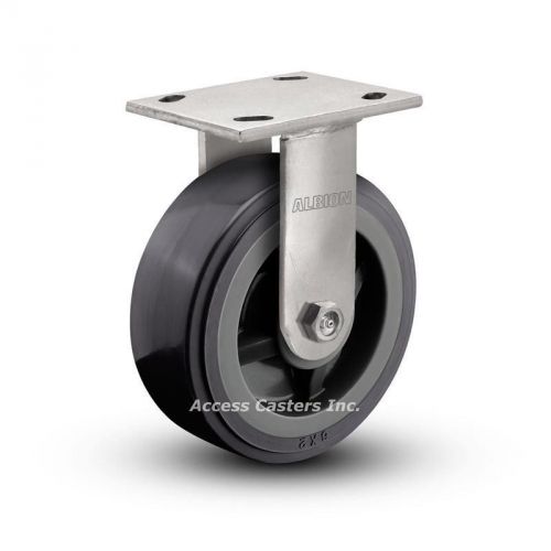 16XA05201R 5&#034; x 2&#034; Albion Rigid Plate Caster Poly on Poly Wheel 750 lbs Capacity