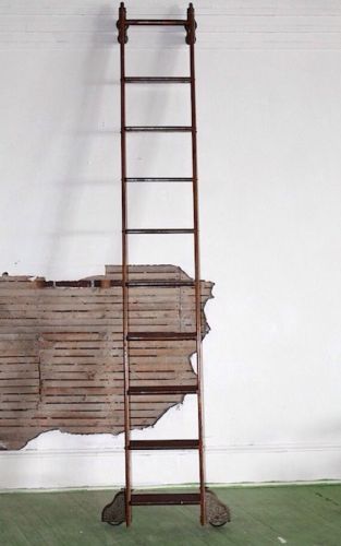Mid century putnam 10 ft. rolling library  ladder for sale