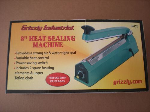 Grizzly Industrial 8&#034; Heat Sealing Machine Commercial Plastic Sealer New