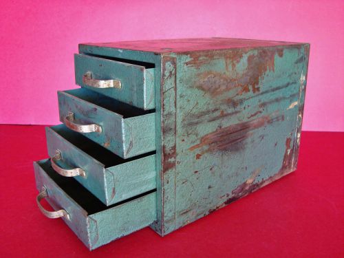 Vintage Metal 4 Drawer Small Parts MICRO Cabinet - Tool Box - Storage Organizer