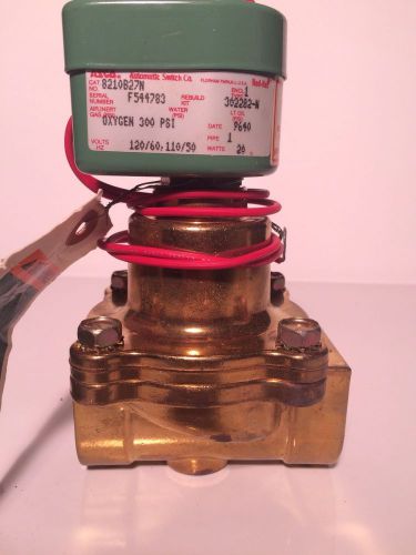 Asco red hat 1&#034; solenoid valve 8210-b27n 120 volts for sale