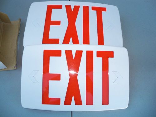 Pathway Red LED Exit Sign with Bat Backup PEXUR-DL