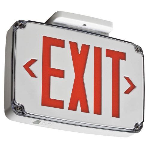 ACUITY LITHONIA WLTE W 1 R EL Wet Location Exit Sign Red 1Side W Bat.