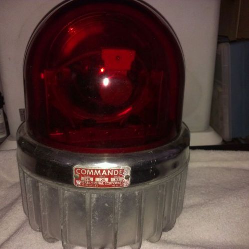 Federal signal corp.commander 371 red warning rotating light series a2 120v for sale