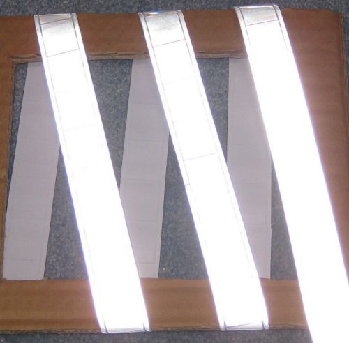 Silver gloss sew on reflective tape pvc 3&#039;x1&#034; for sale
