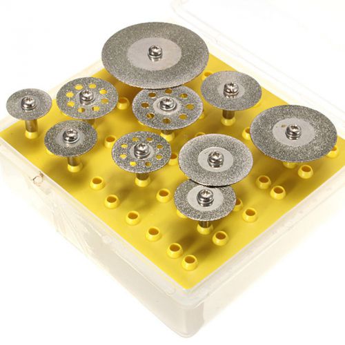 10pc Diamond coated rotary cutting cut off blade wheels disc Tool  Lucky