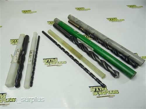New!! lot of 5 hss straight shank twist drills 1/4&#034; to 39/64&#034; greenfield for sale