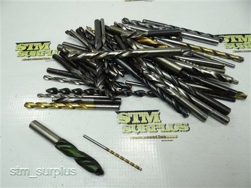 Nice big assorted lot of straight shank twist drills 7/64&#034; to 25/64&#034; ptd for sale