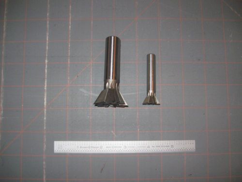 one 1/2&#034; 60 deg dovetail cutter, and one 1 3/8&#034; 60 degree dovetail cutter
