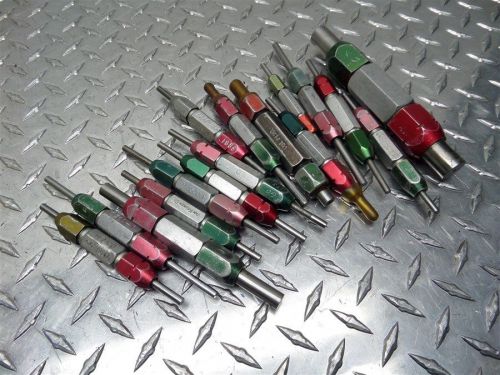 Lot of 16 go / no not go plug inspection gages for sale