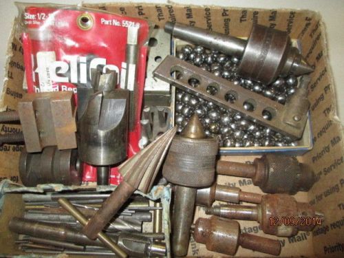 MACHINIST LATHE MILL Lot of Machinist Ball Bearings Chucks Live Centers  Etc