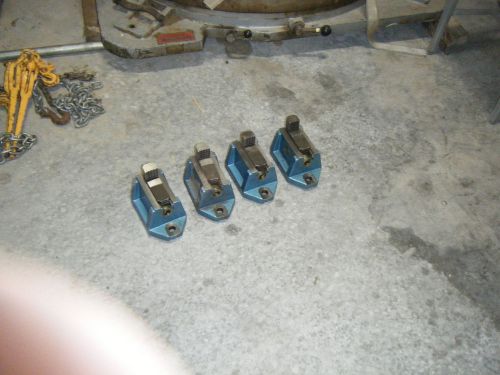 USED SET OF 4 T-SLOT TABLE FACE PLATE JAWS