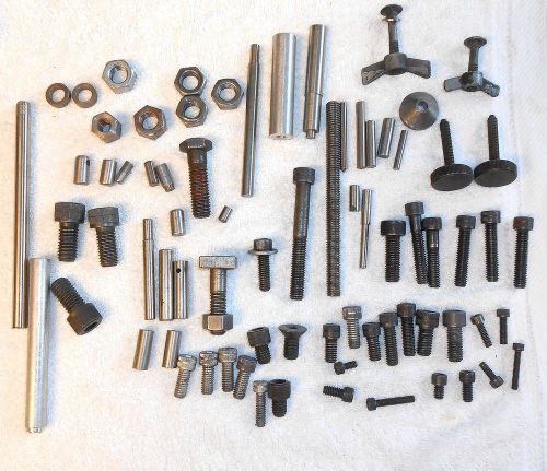 LOT 70 Machinist Screws Sets Stop Bolts Hex Heads Thumb Screw Pin Bench Contents