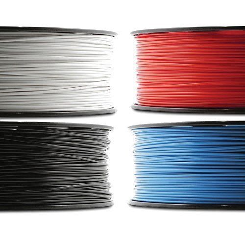 Robox 1.75mm ABS Filament SmartReel Four Pack - Black, White, Blue, and Red