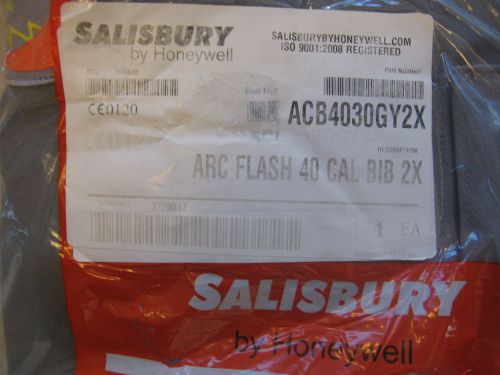New salisbury arc flash bib overalls acb4030gy2x for sale