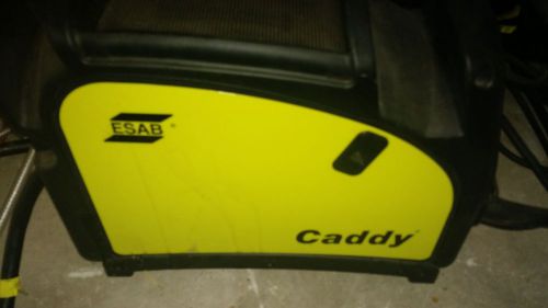 Esab C200i Caddy MIG welder w/ C25 gas and hobie helmet, gloves