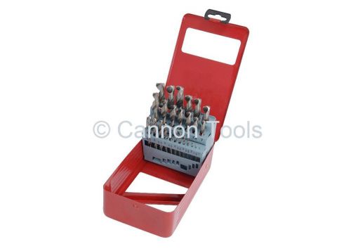 25pc hss high speed steel metal drill bit set tool 1mm - 13mm metal case 0995 for sale