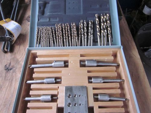 Precision General Electric Cobalt M42 PTD Drill Stop Set 36 Dill Bits Aircraft