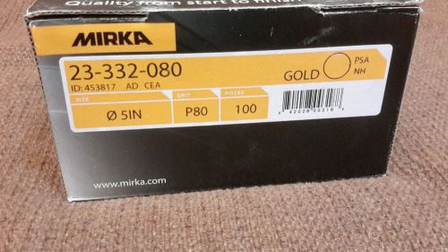 Mirka 23-332-080 Gold 5 in. P80 Grit 100 Pieces Sandpaper