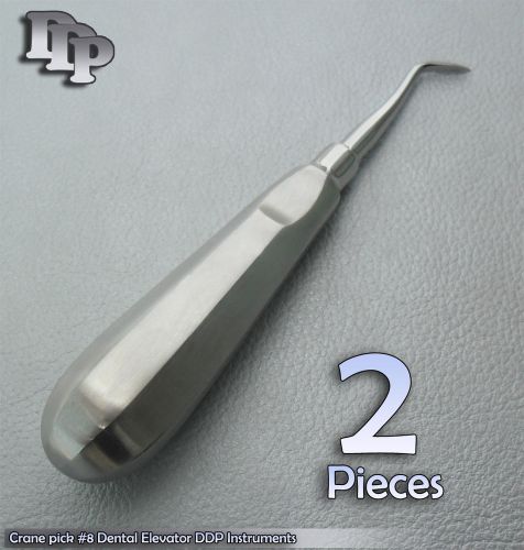 2 Pieces Dental Elevators Crane pick # 8 Surgical Instruments