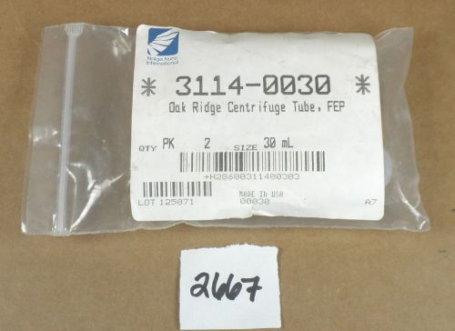 Nalgene oak ridge 3114-0030 centrifuge tubes, 30 ml, fep lot of (2) *new* for sale