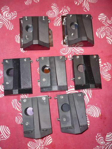 Optical table lot of 7 adjustable mirror mounts 4&#034; x 3&#034; x 2&#034; for sale