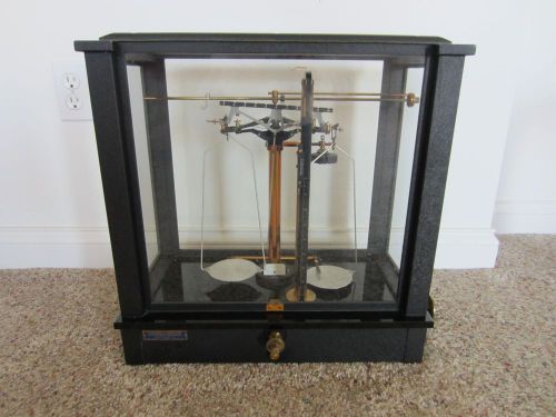 Antique ainsworth &amp; sons chain weight analytical balance scale type dlb no 10734 for sale