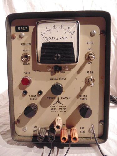 Vintage Working Trygon Electronics T50-750 Transistor Power Supply 0-50V 0-750MA