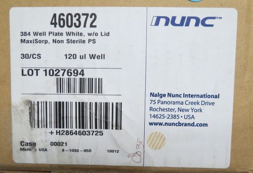 New Case Thermo Scientific NUNC  Maxisorp 384 Well Plates White 120µL # 460372