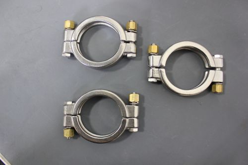 3 new vne a3 63-03 stainless steel sanitary clamps high vacuum  (c1-4-31g) for sale