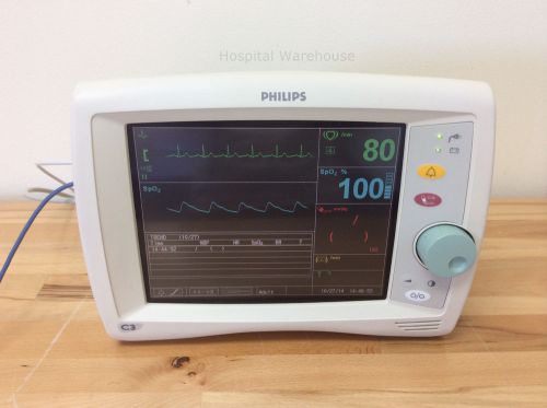 Philips c3 vital signs patient monitor color ecg nibp spo2 hp agilent ge for sale