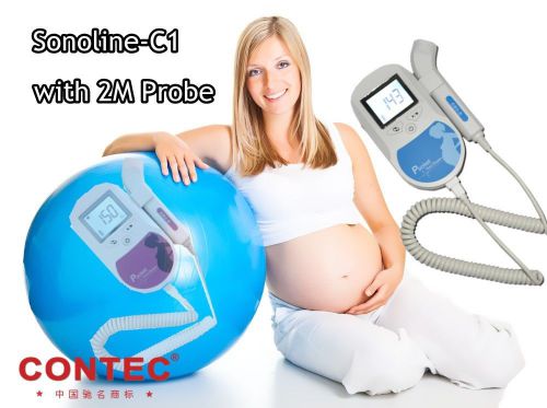 Fda,household fetal doppler,pregnant women check,contec sonoline-c1,2m probe,gel for sale
