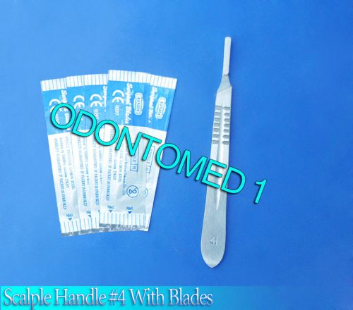 Scalpel Handle #4 +10 Sterile Surgical Blade # 24 Surgical Dental Instruments