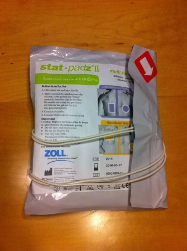 NEW Zoll Stat Padz II Multi Function Adult AED Defibrillation Pads Expire 2016