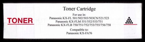 2pk toner for panasonic fax kx-flb750 kx-flb751 kx-flb756  76a kx-fa76 kx-fa76a for sale