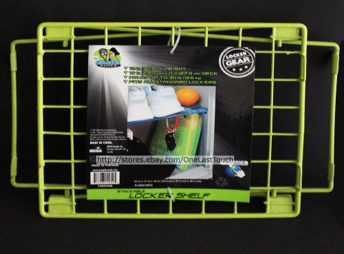 The locker dudes stackable wire shelf green holds up to 30lbs great for school for sale