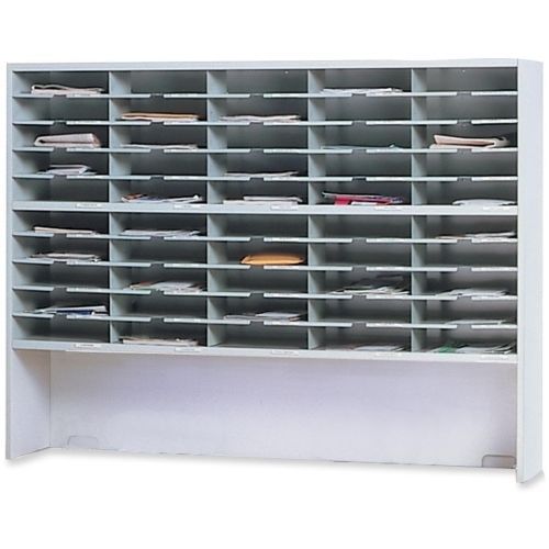 Kwik-File Mailflow-To-Go 2 Tier Sorter with Riser, 50 Pockets, 60w x 13?d x 46?h