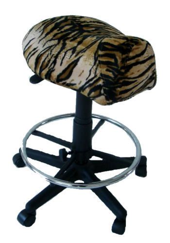 ~new~  saddle stool chair (s-115)--tiger print... for sale