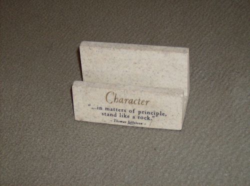 Thomas Jefferson &#034;character&#034; quote decorative business card holder
