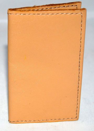 Handmade Beige Leather Business Card or Credit Card Holder NWOT