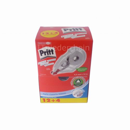 Pritt refill nachfullkassette fur korrekturroller 4,2 mm, 12+4 pack (nk) for sale