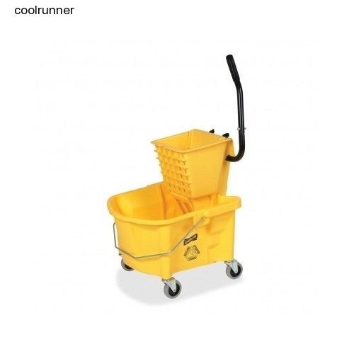 Mop Bucket with Wringer 6.50 gallon Capacity Yellow, Cleaning Fast Free Shipping