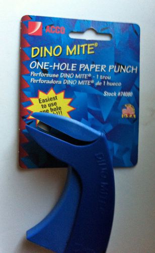 ONE HOLE PAPER PUNCHER ACCO  DINO MITE EASIEST TO USE ONE HOLE PUNCH