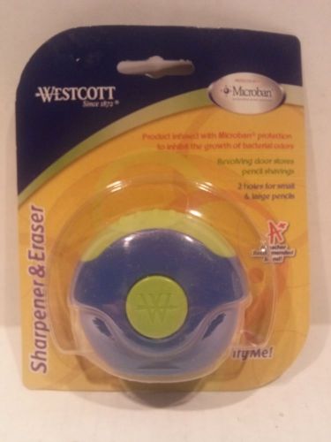 Westcott Anti Microbial Microban Student Pencil Sharpener &amp; Eraser - 4 Colors