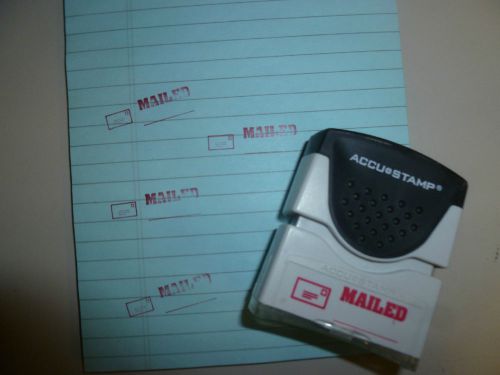 Mailed * Accustamp Self Inking Red Rubber Stamp * PreO
