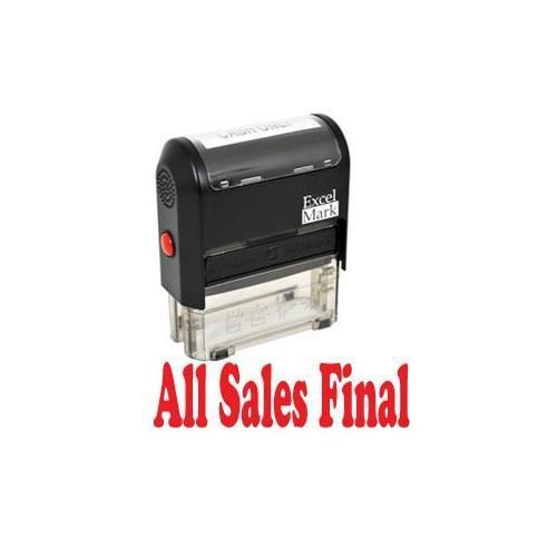 ALL SALES FINAL Self Inking Rubber Stamp - Red Ink (42A1539WEB-R) New