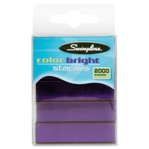Swingline Brightly Colored Staples - 105 Per Strip - 0.25&#034; Leg