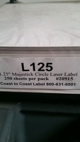1.25&#034; majestic circle laser label