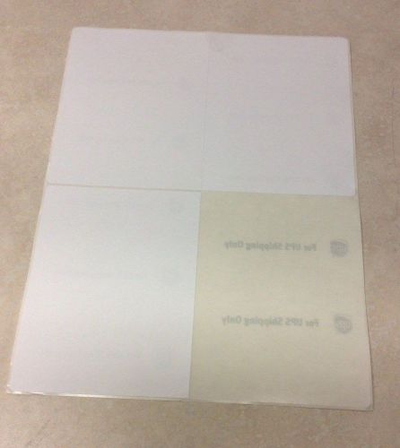 Lot of 400 Sheets 4 Up for UPS Labels on 8.5 X 11 Paper - Ea label 4 1/8x5 3/8
